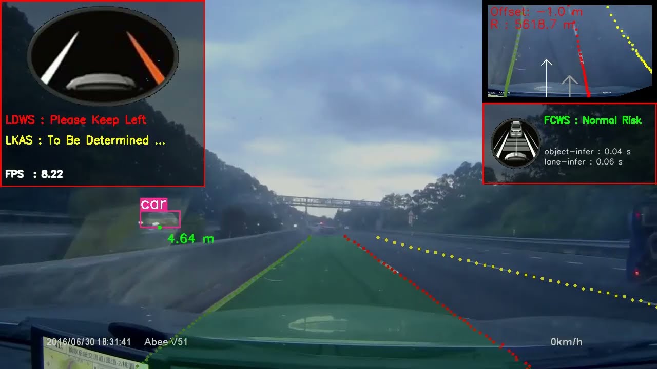 lane and vehicle detection for ADAS with Onnx/TensorRT