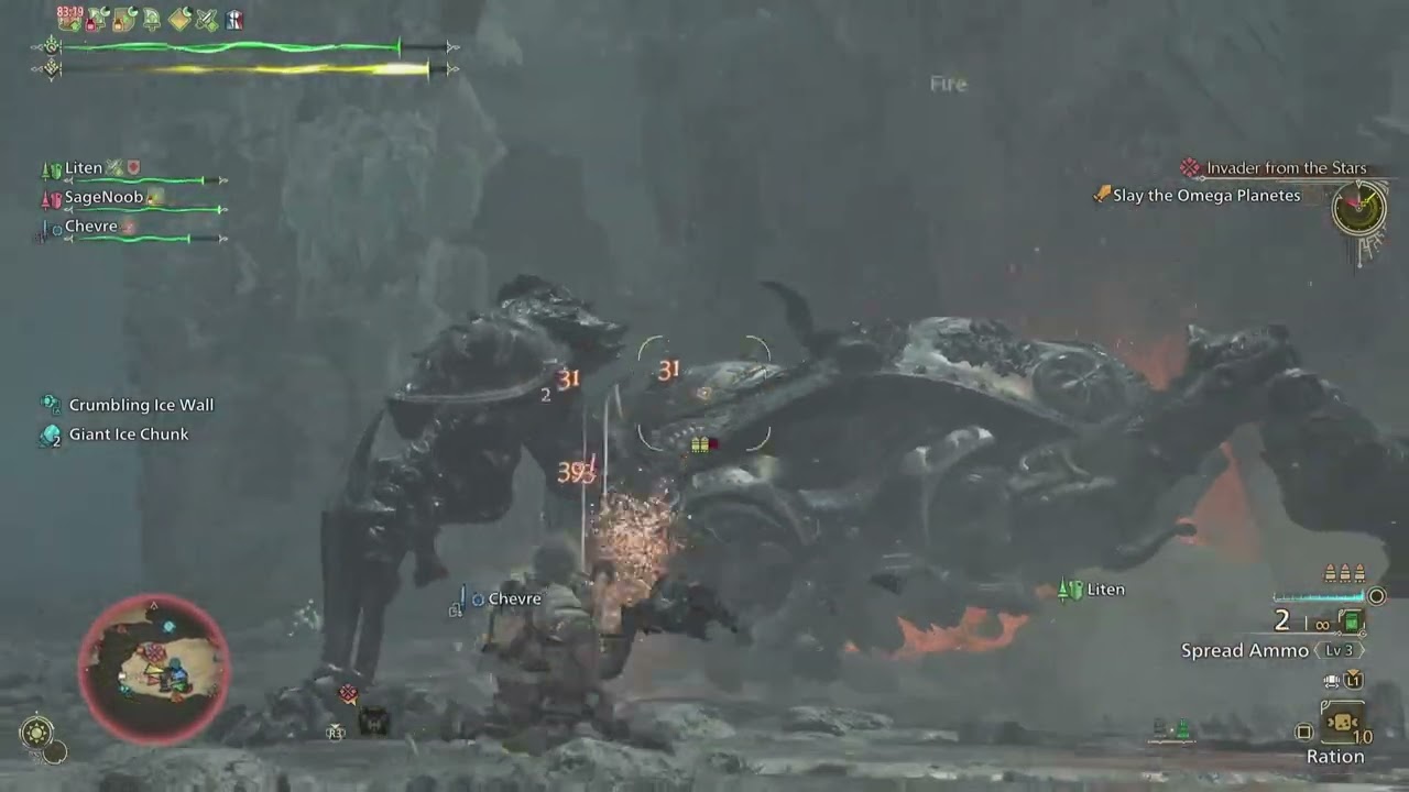 Monster Hunter Wilds x Final Fantasy XIV_Invader From The Stars_8 Stars Omega Planetes_Heavy Bowgun