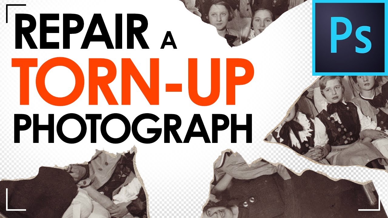 Fixing a torn up Photograph with Photoshop - Image Retouching Masterclass