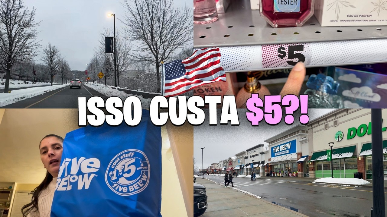 TUDO POR 5 DÓLARES: Fomos pela 1ª vez na Five Below nos EUA! 🇺🇸😱