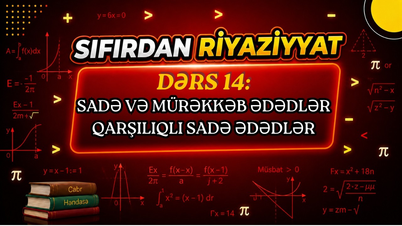 Sadə və mürəkkəb ədədlər / Qarşılıqlı sadə ədədlər / SR Dərs -14