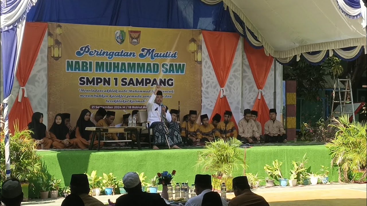 Peringatan Maulid Nabi Muhammed SAW SMPN 1 Sanpang 2024.
