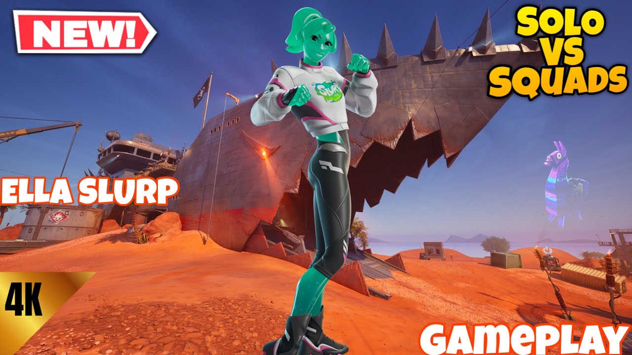 Fortnite Ella Slurp Skin Gameplay 49 Kill Solo Squads Win (Full Showcase)