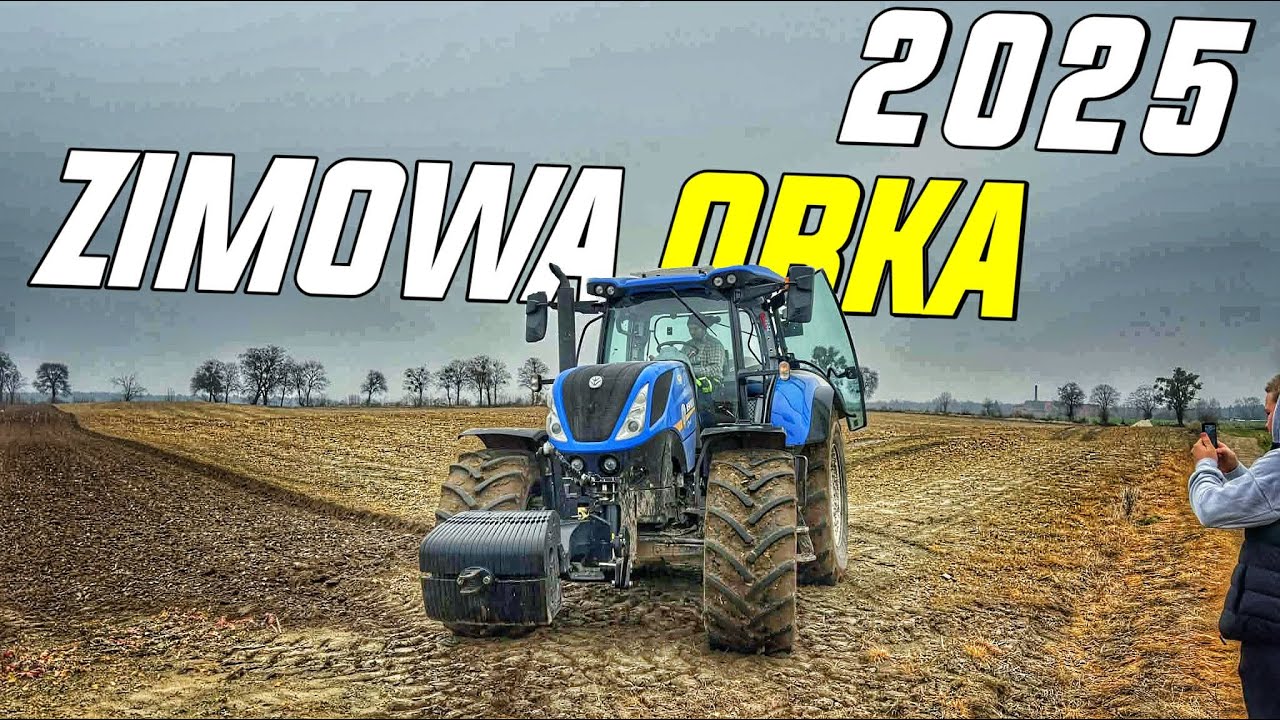 Zimowa Orka 2025 &bull; Smerf w akcji &bull; New Holland T7 195s Agro domin