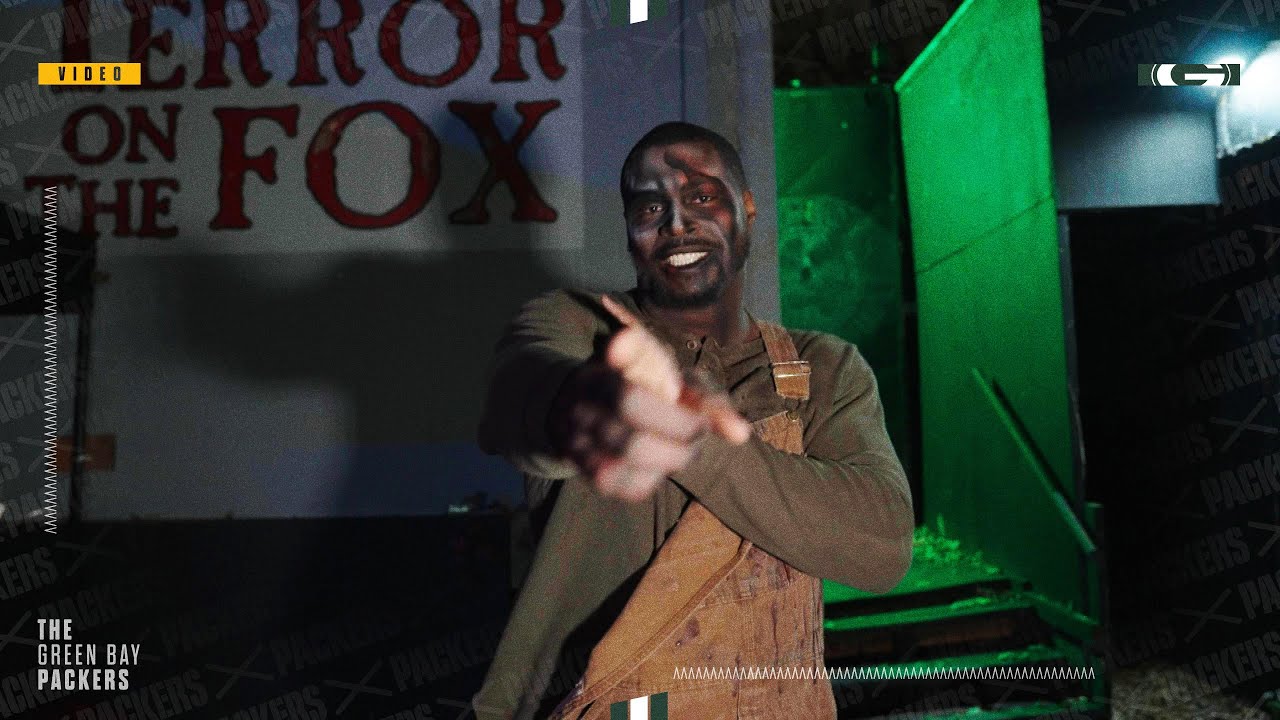 Colby Wooden scares people at haunted house