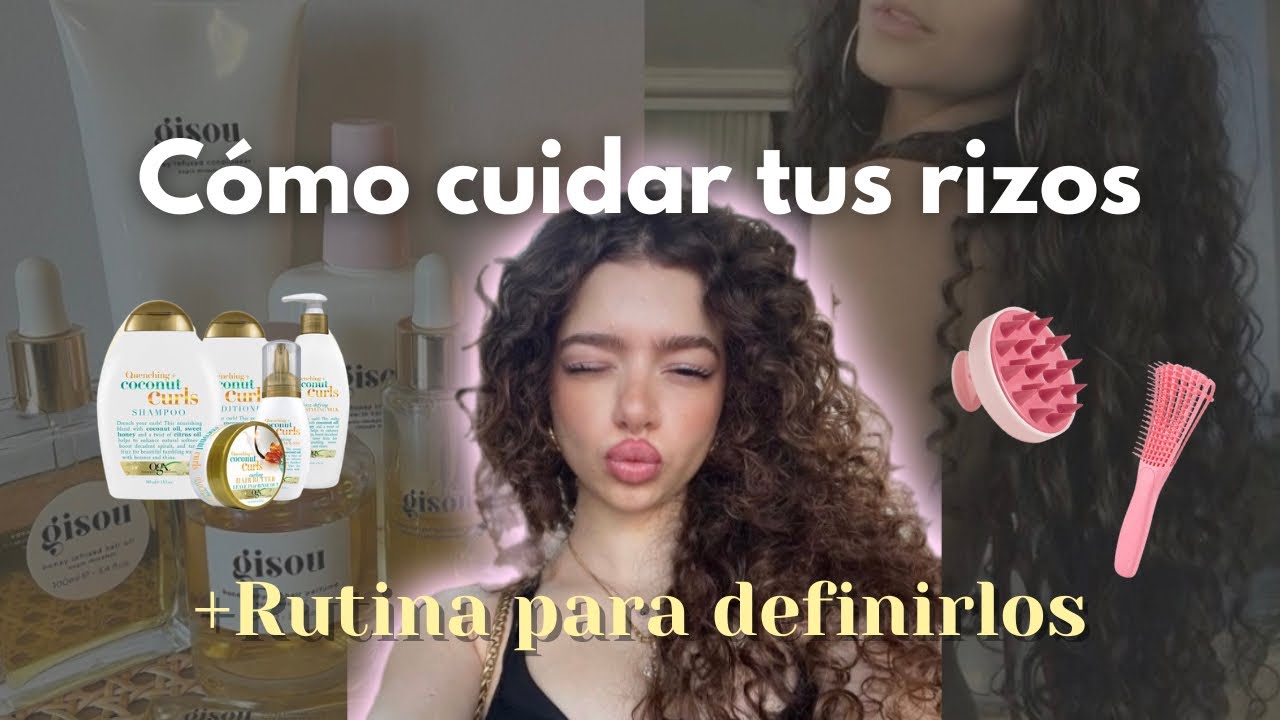C&oacute;mo Cuidar y Definir tu CABELLO RIZADO+ Rutina Completa 👩🏻&zwj;🦱🎀 | Moonie