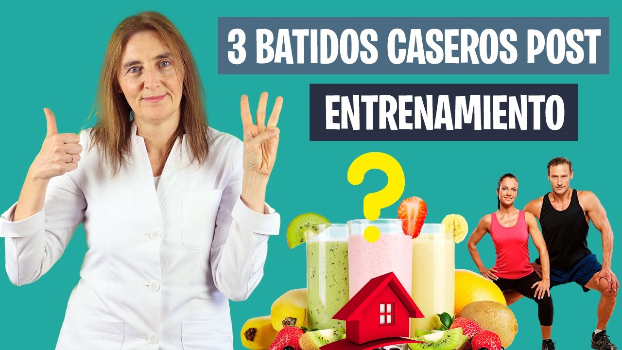 3 BATIDOS CASEROS para DESPUÉS de ENTRENAR | Recetas de batidos postworkout | Nutrición deportiva