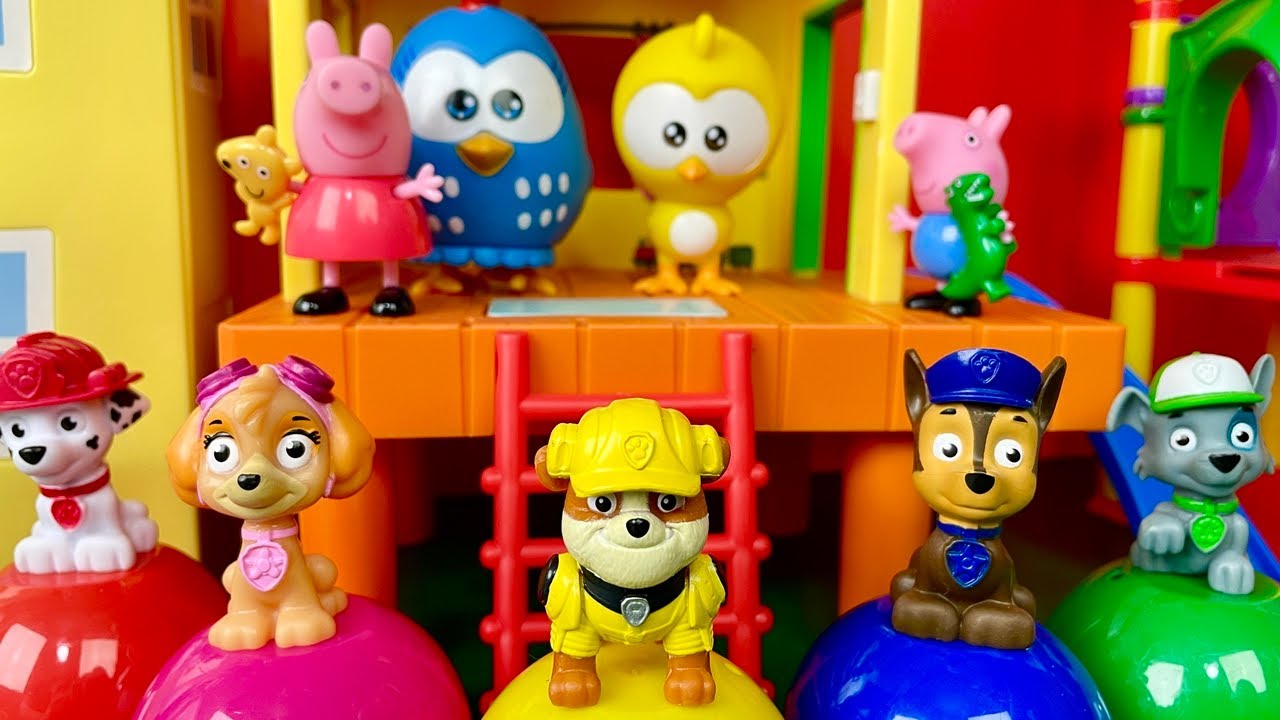 Casinha Da Peppa Pig Com Amiguinhos Escondidos Nos Ovos Coloridos