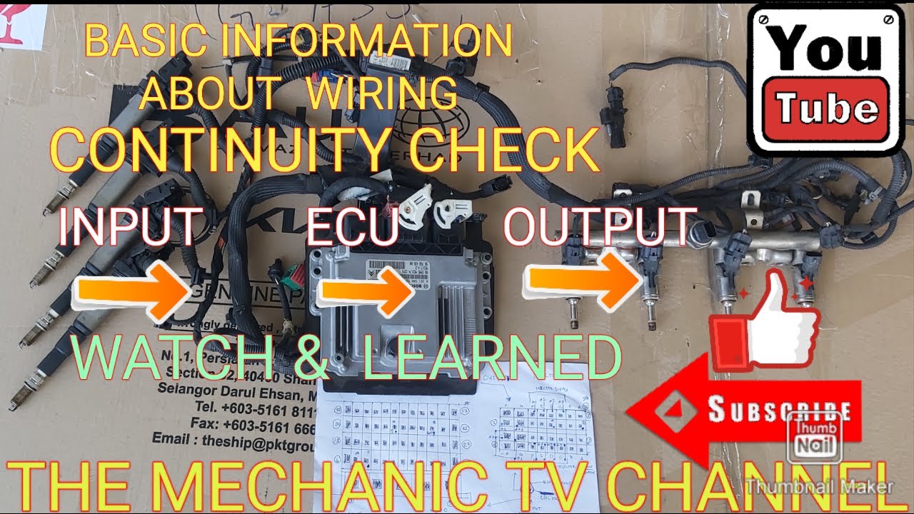 HOW TO TEST WIRING HARNESS IN A SIMPLE WAY(CONTINUITY TEST)+BASIC INFO ABOUT INPUT ---ECU---OUTPUT