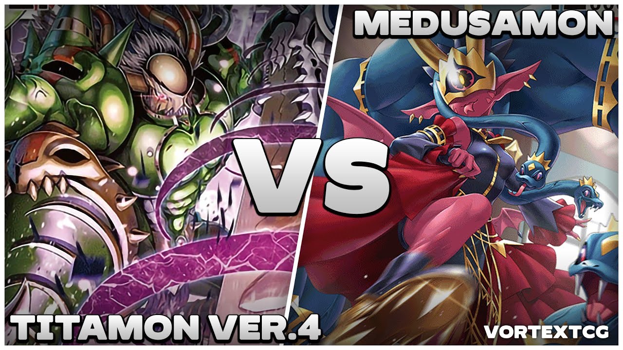 Titamon Ver.4 vs Medusamon - BT-22 DCGO Live Gameplay & Commentary
