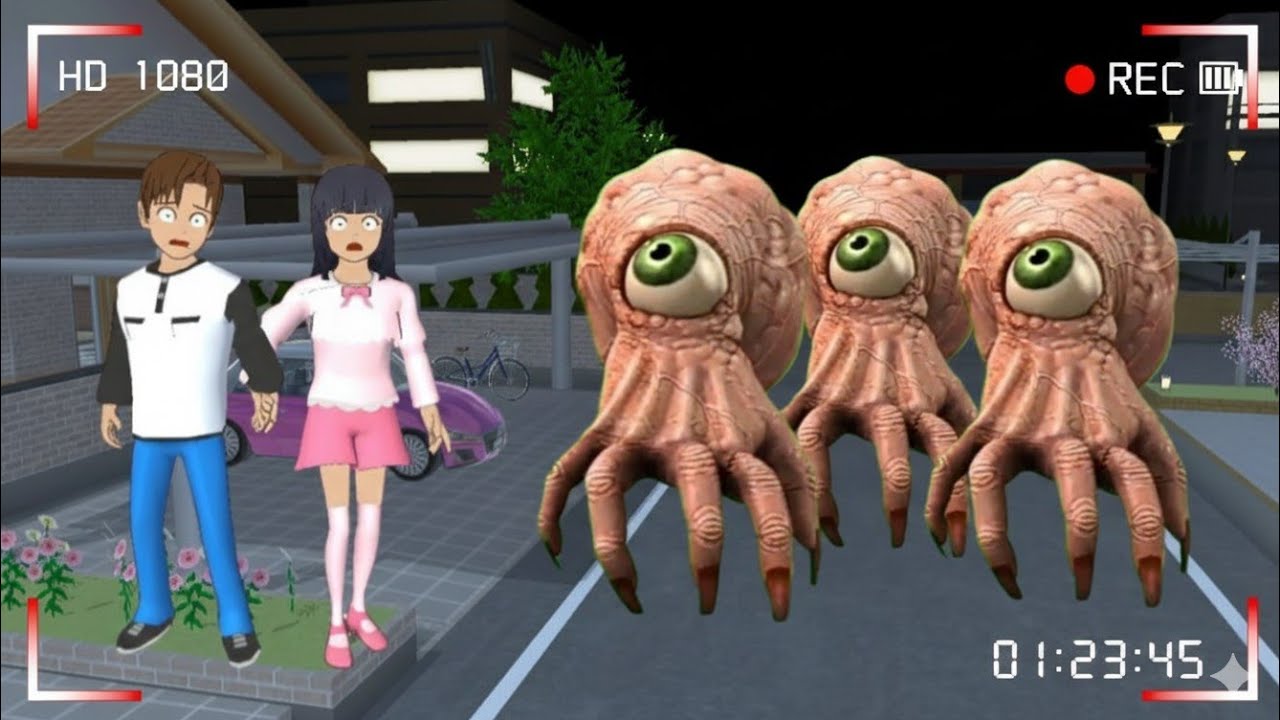 YUTA MIO Panik Monster Tangan Terekam CCTV || SAKURA SCHOOL SIMULATOR