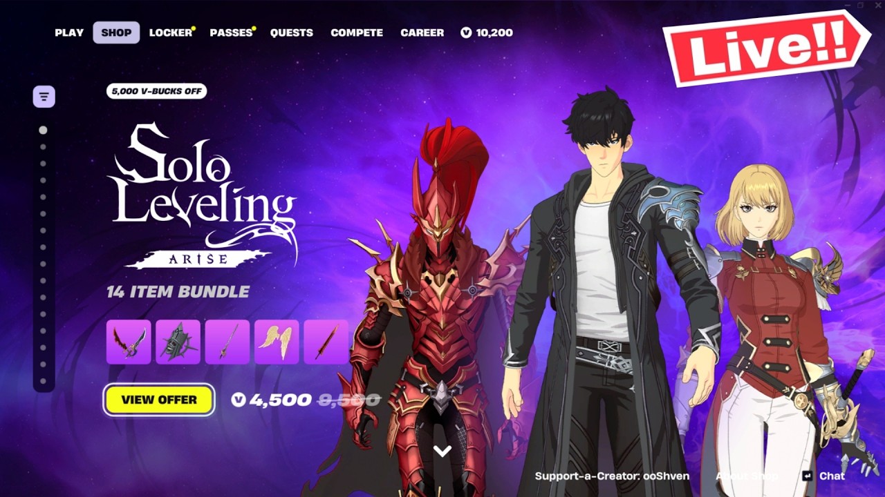 🔴 *NEW* FORTNITE SOLO LEVELING! ITEM SHOP TODAY! (Chapter 7 LIVE)