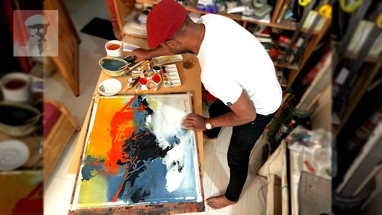 Experimental Watercolor Techniques | Abstract Landscape Painting With Watercolour | Shahanoor Mamun