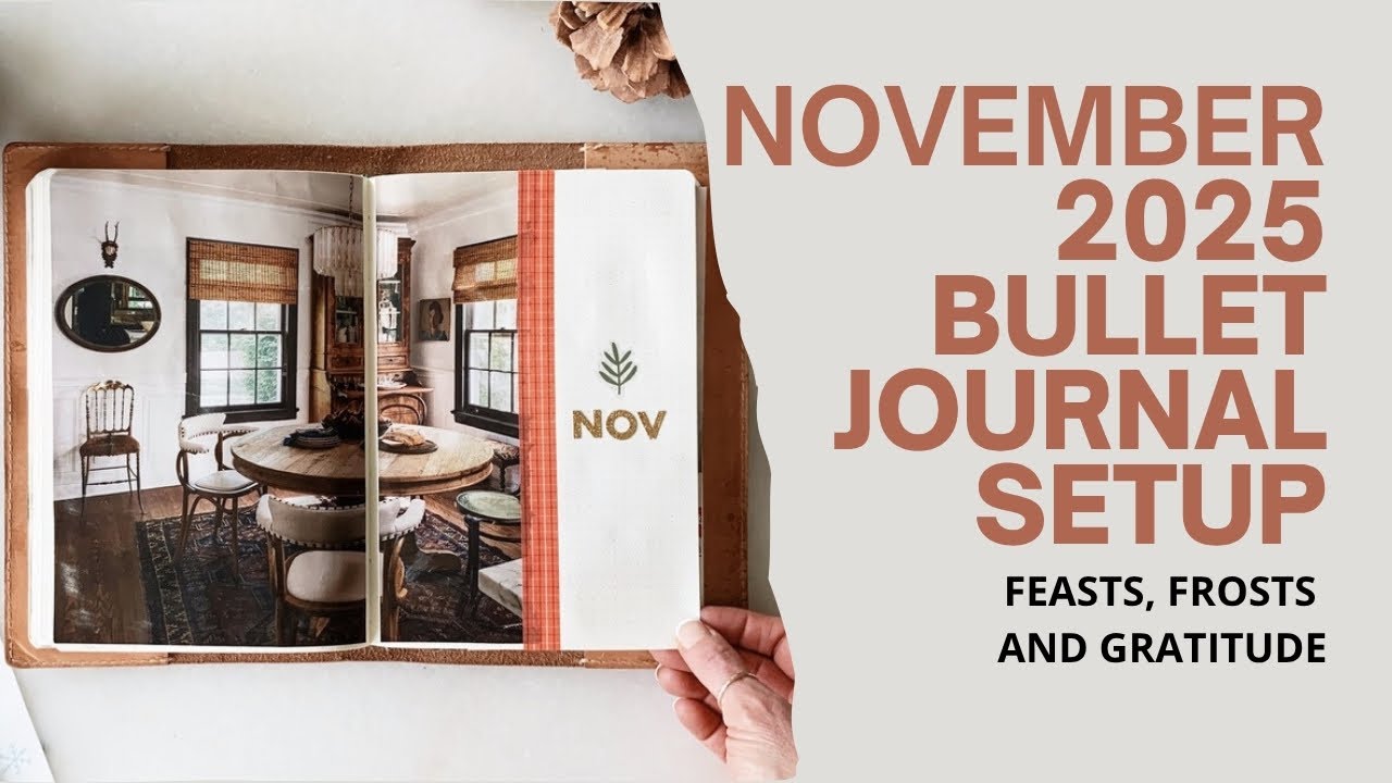 November 2025 Bullet Journal Page Reveal | Feasts, Frost & Gratitude