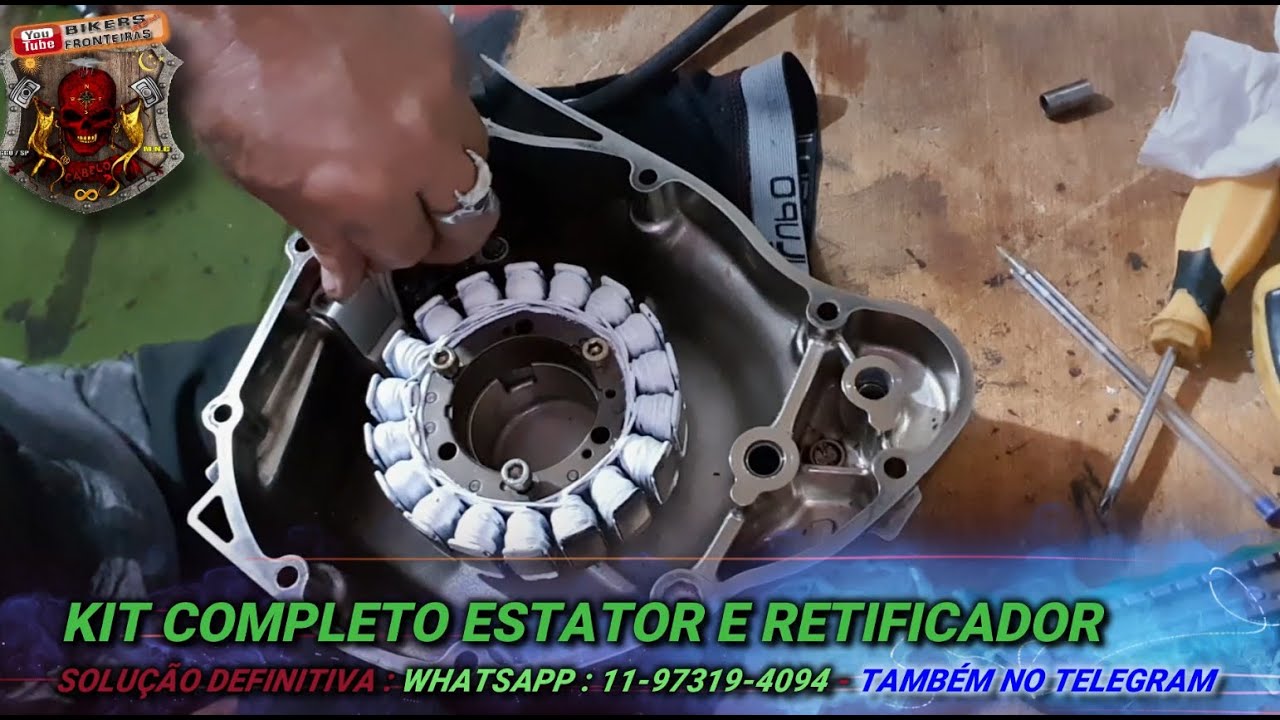 TUTORIAL COMPLETO KIT ESTATOR E RETIFICADOR  MONTAGEM -  2º PARTE