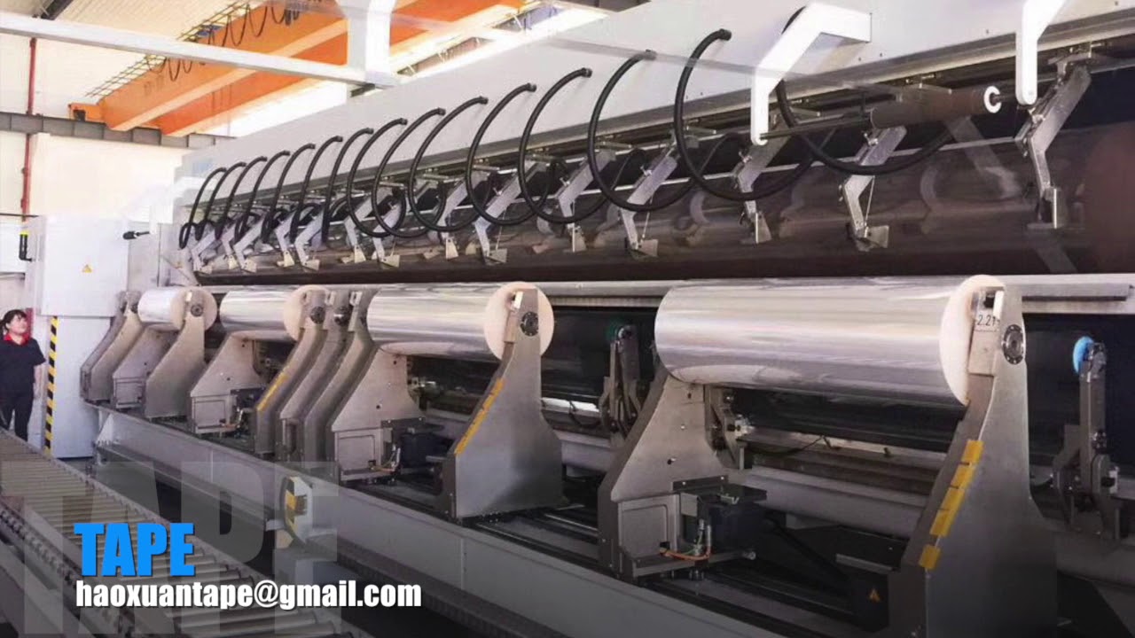 Clear bopp packing tape jumbo roll making factory
