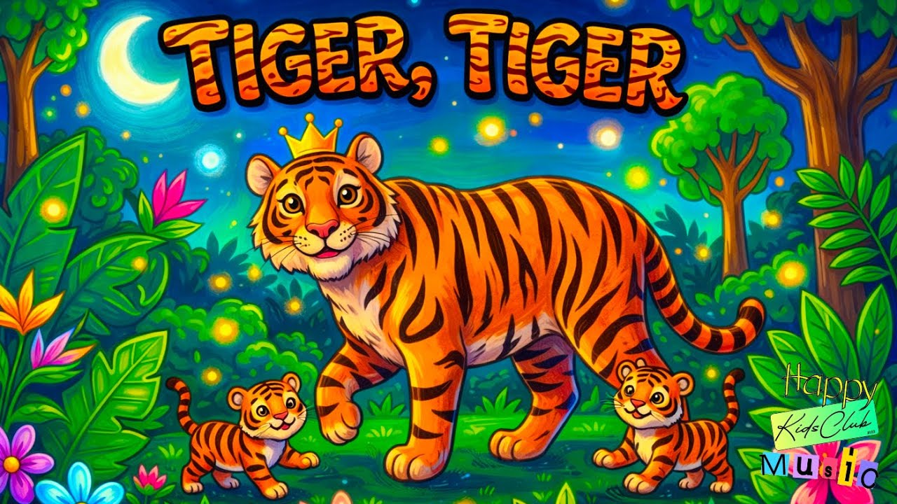 ♫ Kinderlied - Der Tiger | Lernt den Tiger kennen - Lernlied - HappyKidsClubMusic