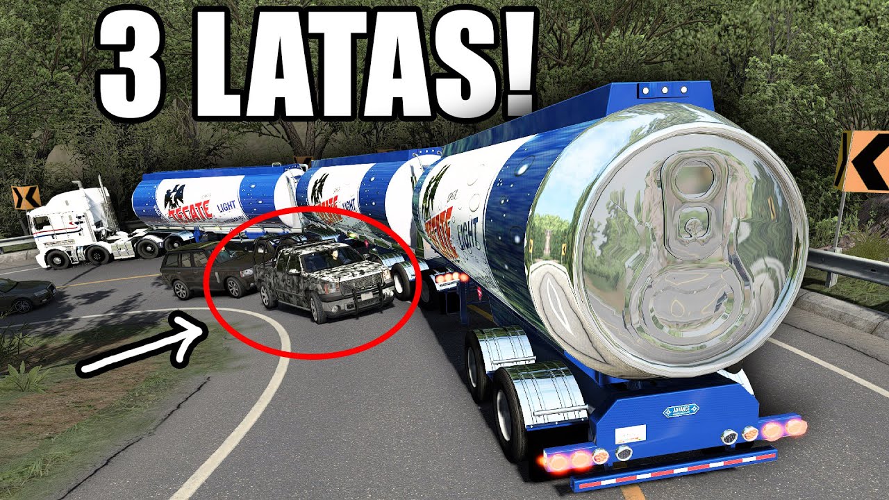 Kenworth K200 con TRES Latas (PIPAS) Gigantes de Tecate B-Train | American Truck Simulator