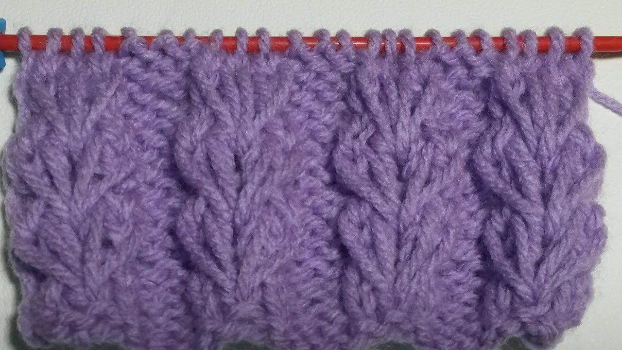 Cum tricotam model simplu și ușor pentru caciuli,, cardigane. Model 12. Knitting heart shaped stitch