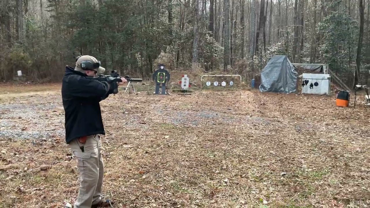 Trying out new paddle target with new Ruger LC 45 Carbine