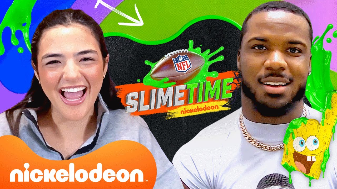 NFL Linebacker Azeez Al-Shaair's Secret to Being the BEST! w/ Dylan Schefter | Nickelodeon Slimetime