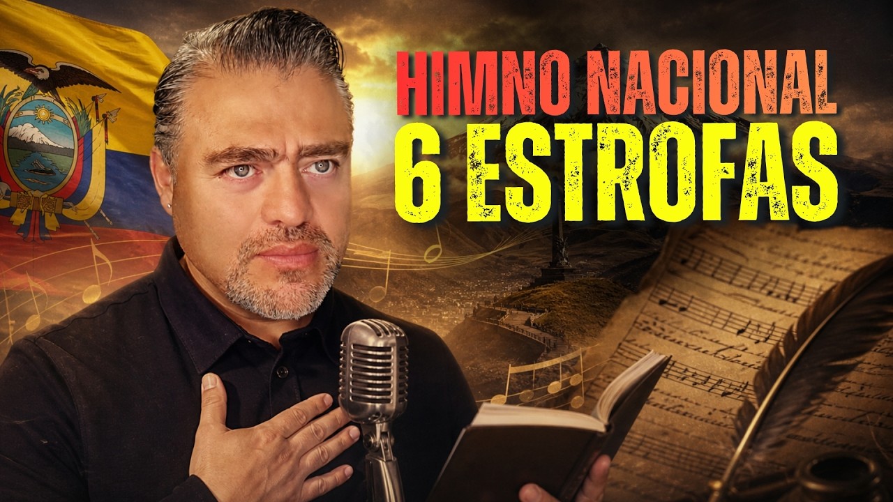 LAS 6 ESTROFAS COMPLETAS DEL HIMNO NACIONAL DEL ECUADOR. DECLAMA ROBINSON ROBLES