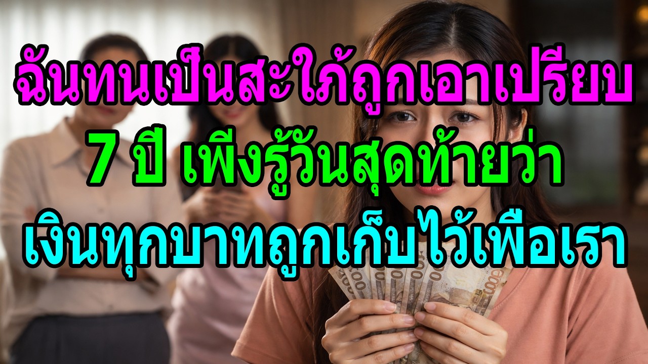 ฉันทนเป็นสะใภ้ถูกเอาเปรียบ 7 ปี เพิ่งรู้วันสุดท้ายว่า เงินทุกบาทถูกเก็บไว้เพื่อเรา
