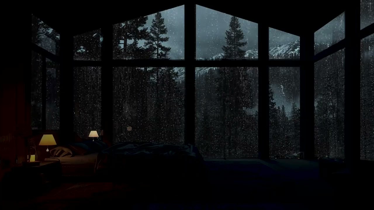 Remote Jungle Tempest Night ⛈️ Intense Cabin Rain | Relaxing Atmosphere for Better Sleep
