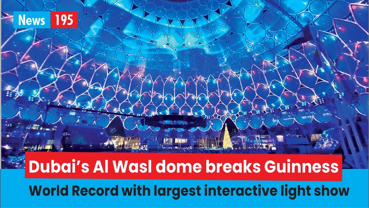 Dubai’s Al Wasl dome breaks Guinness World Record with the largest interactive light show.