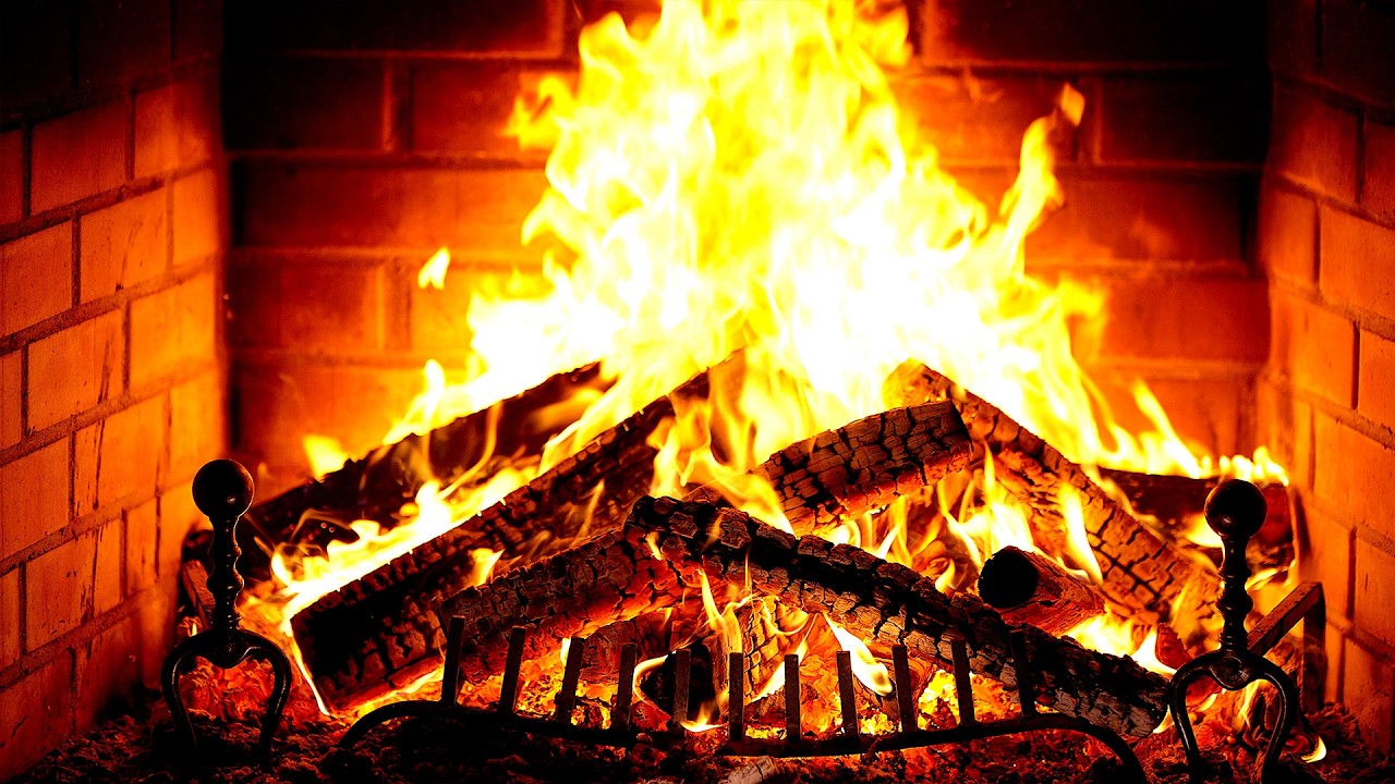 🔥 Fireplace 4K (12 HOURS). Cozy Fireplace with Burning Logs and Crackling Fire Sounds