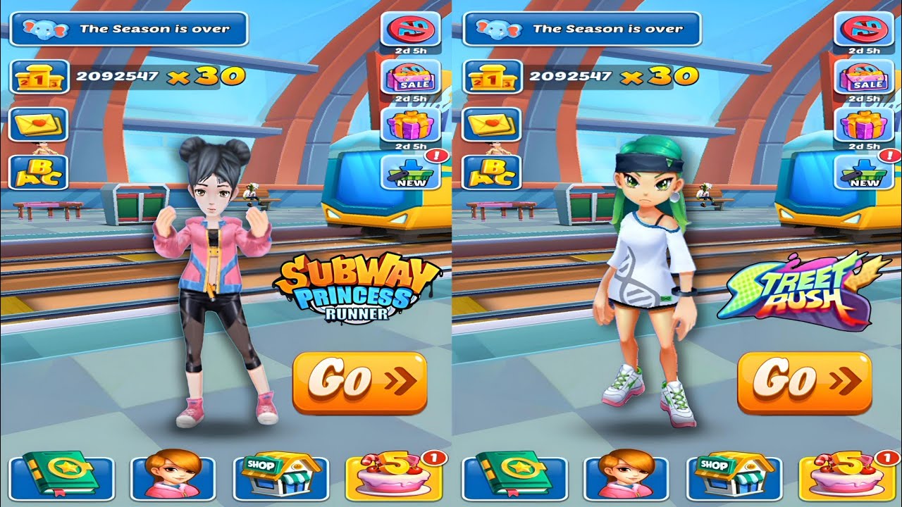Subway Princess Runner VS Street Rush new challenge best game 🔥