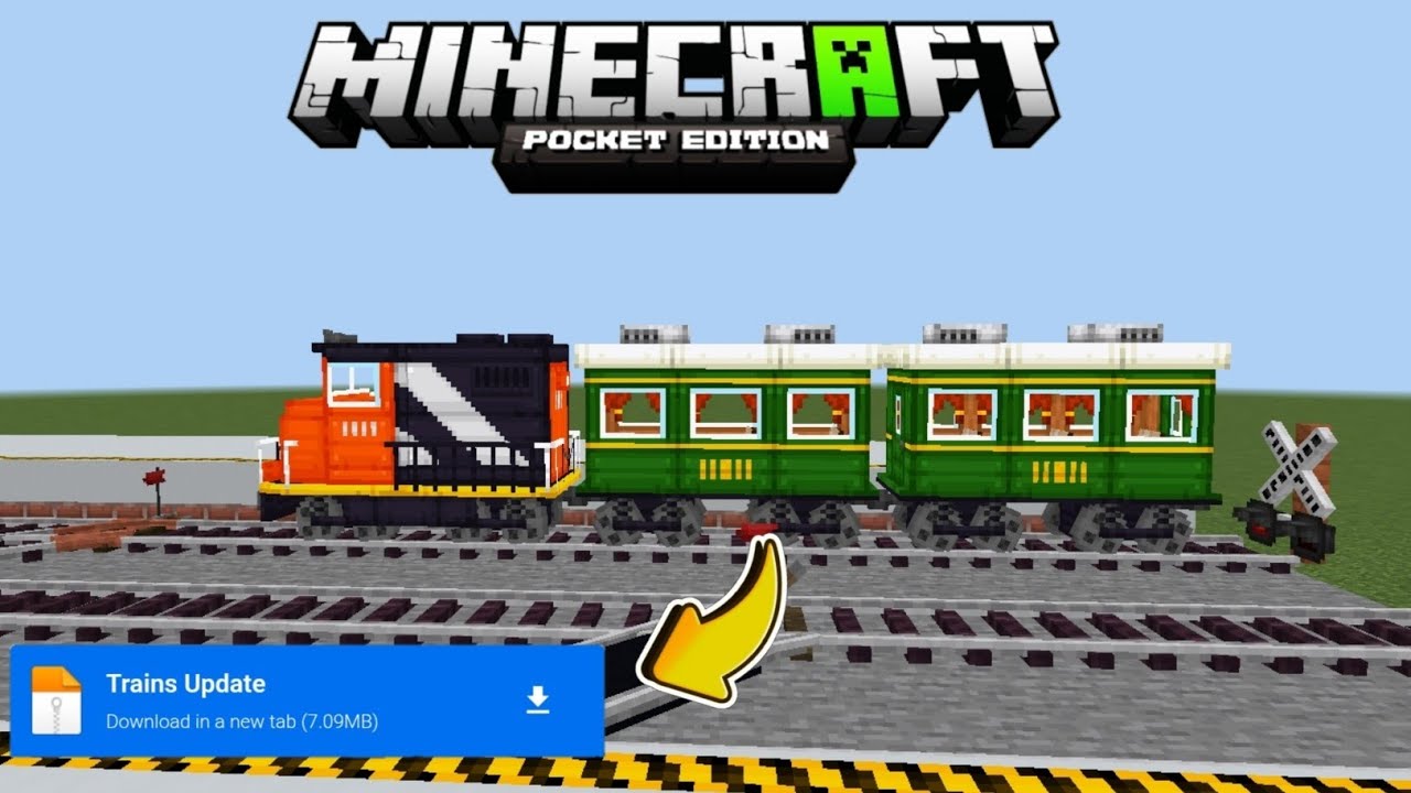 Train mod for minecraft (MCPE/BEDROCK)