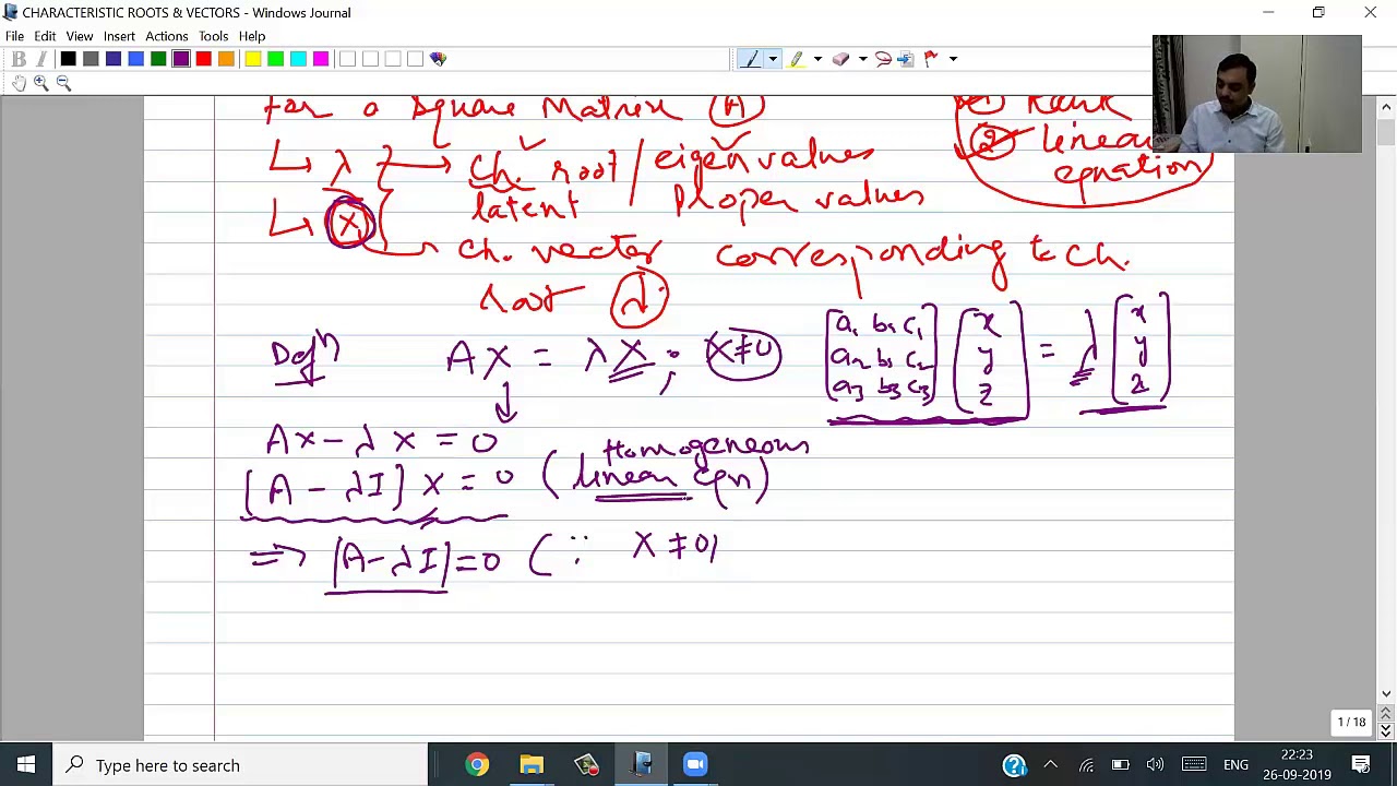 characteristic roots and vectors 1