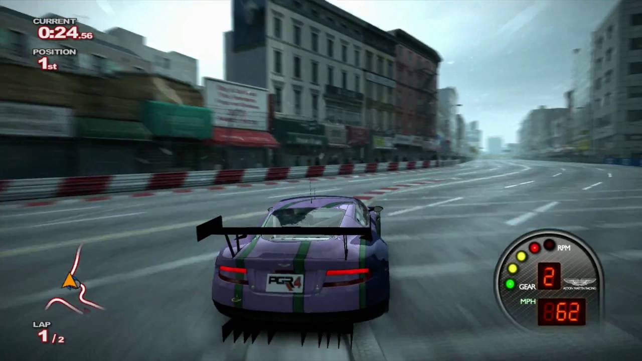 Project Gotham Racing 4 (PGR4): Aston Martin DBR9 car (Gameplay)