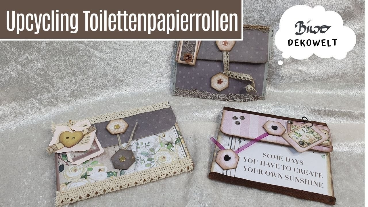 Vintage Taschen aus Klopapierrollen nach einem Video von Gi Kerr #Upcycling