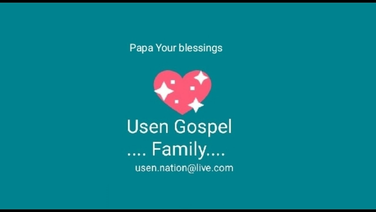 Papa send Your blessings 