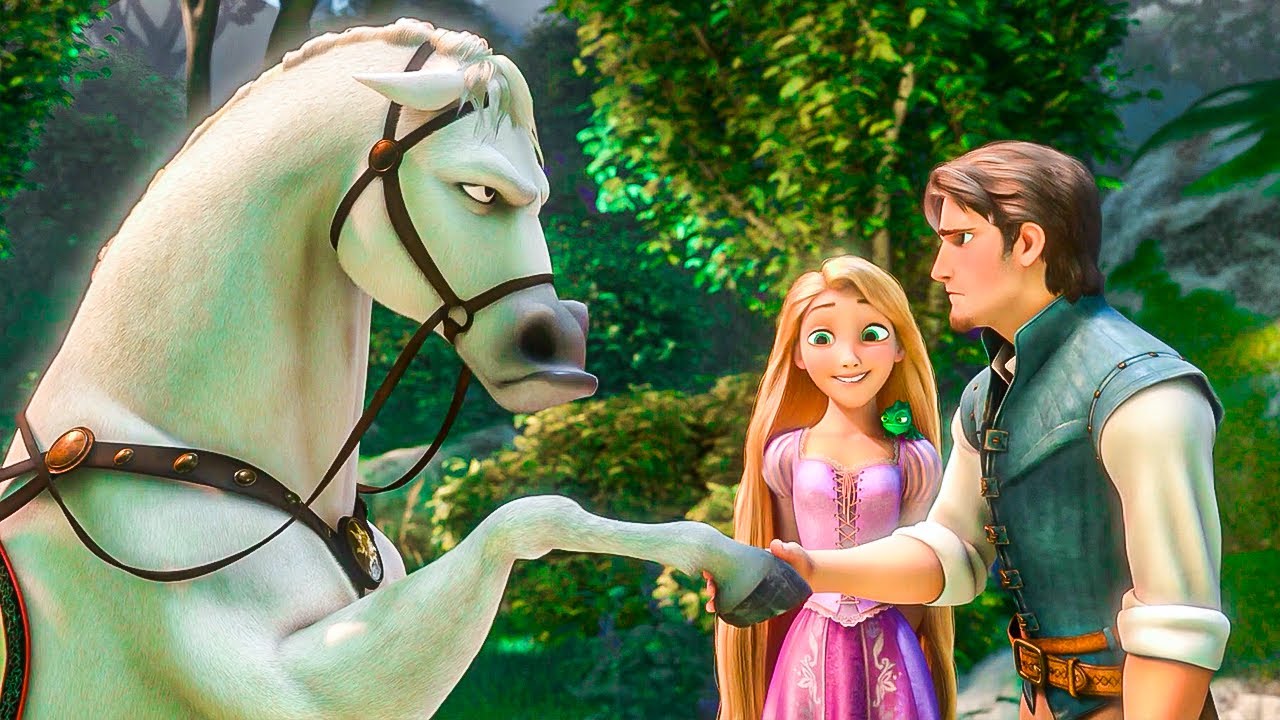 حرامي بيخاطر بحياته علشان ينقذ الاميره المفقوده من الساحره اللي خطفتها| ملخص فيلم Tangled
