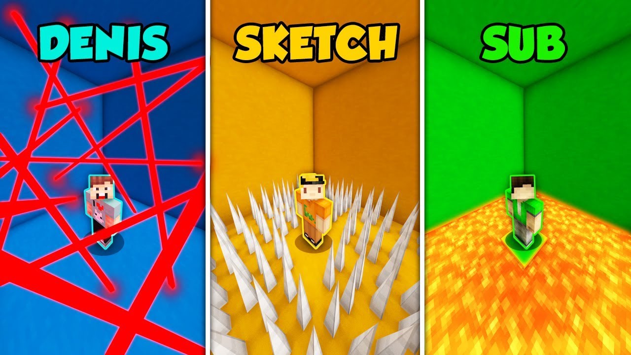 DENIS vs SKETCH vs SUB - ESCAPE ROOM in Minecraft! (The Pals)