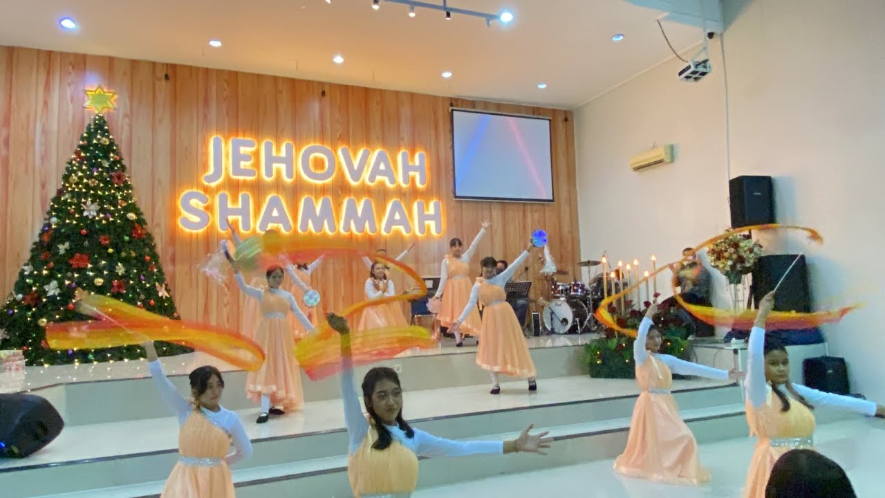 GOD IS HERE dance cover by El-Shadday Tambourine Team (Twirling, Tambourine, Dance) -- Natal 2022