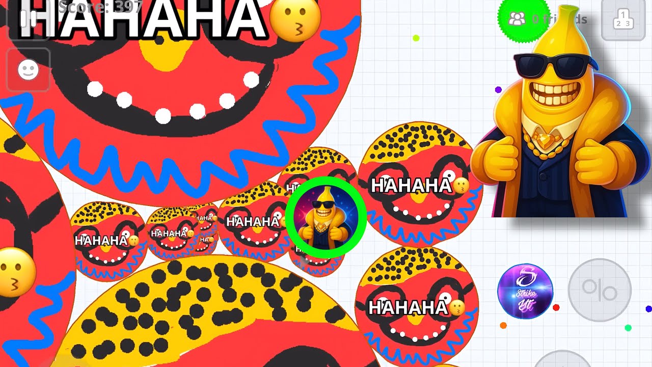 БЕЗУМНОЕ НЕОБРЕЗАННОЕ СОЛО 🍌 (AGAR.IO MOBILE)