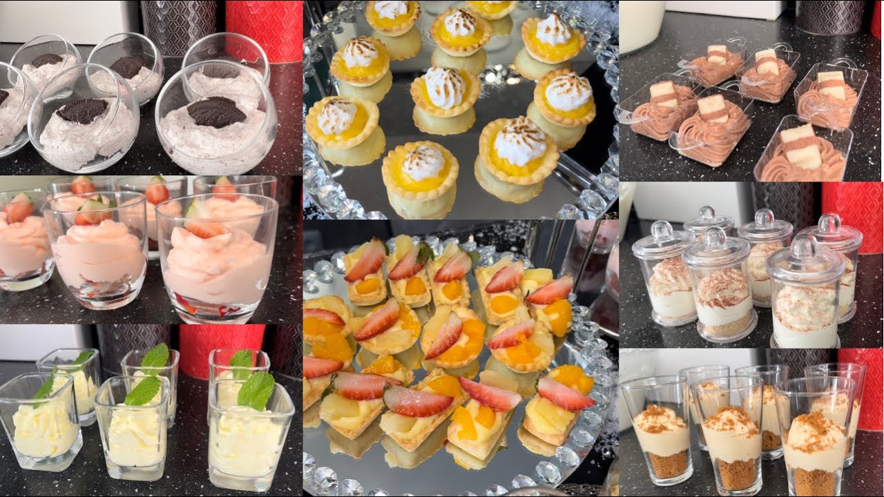 6 recette de verrine sucrée avec un seul mélange et بوصفة واحدة تحظير فرين حلوين mini tartelette /