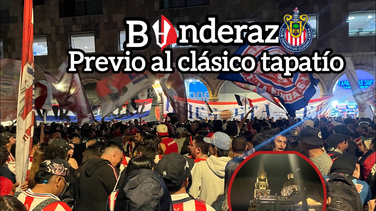 Banderazo de la gente de @chivas  previo al clásico tapatío #chivas #futbol #clasicotapatio 