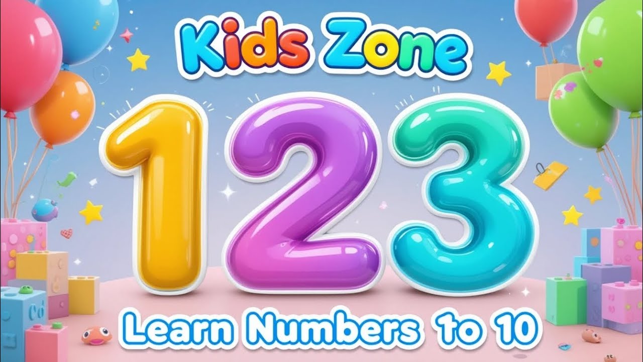123 Song | 1 2 3 Counting for Kids Zone | Learn to Count from 1 to 10 @Kidszone-M2  #Kids #Counting
