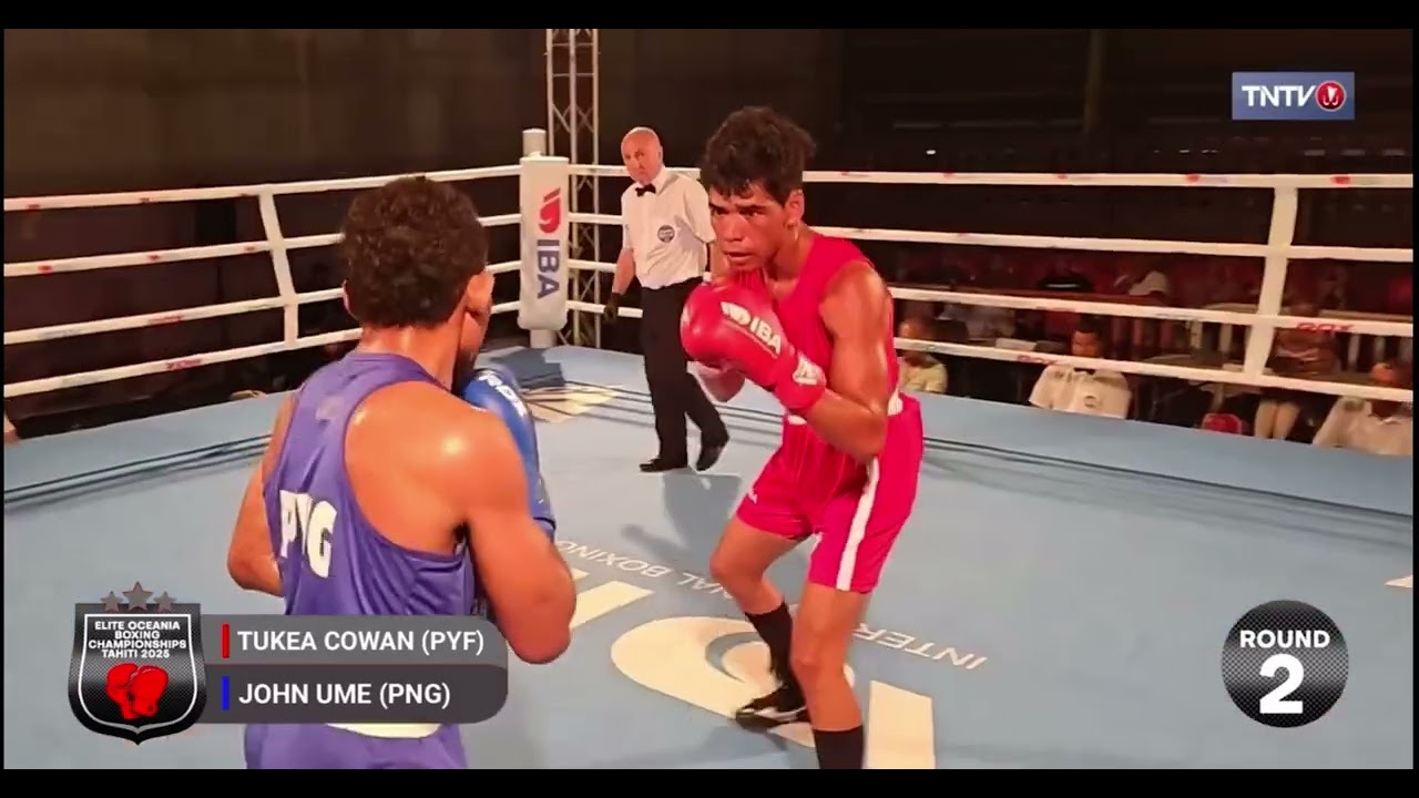 Tukea Cowan (TAHITI ) vs John Ume (PNG) (Elite Oceania Boxing Championships 2025)