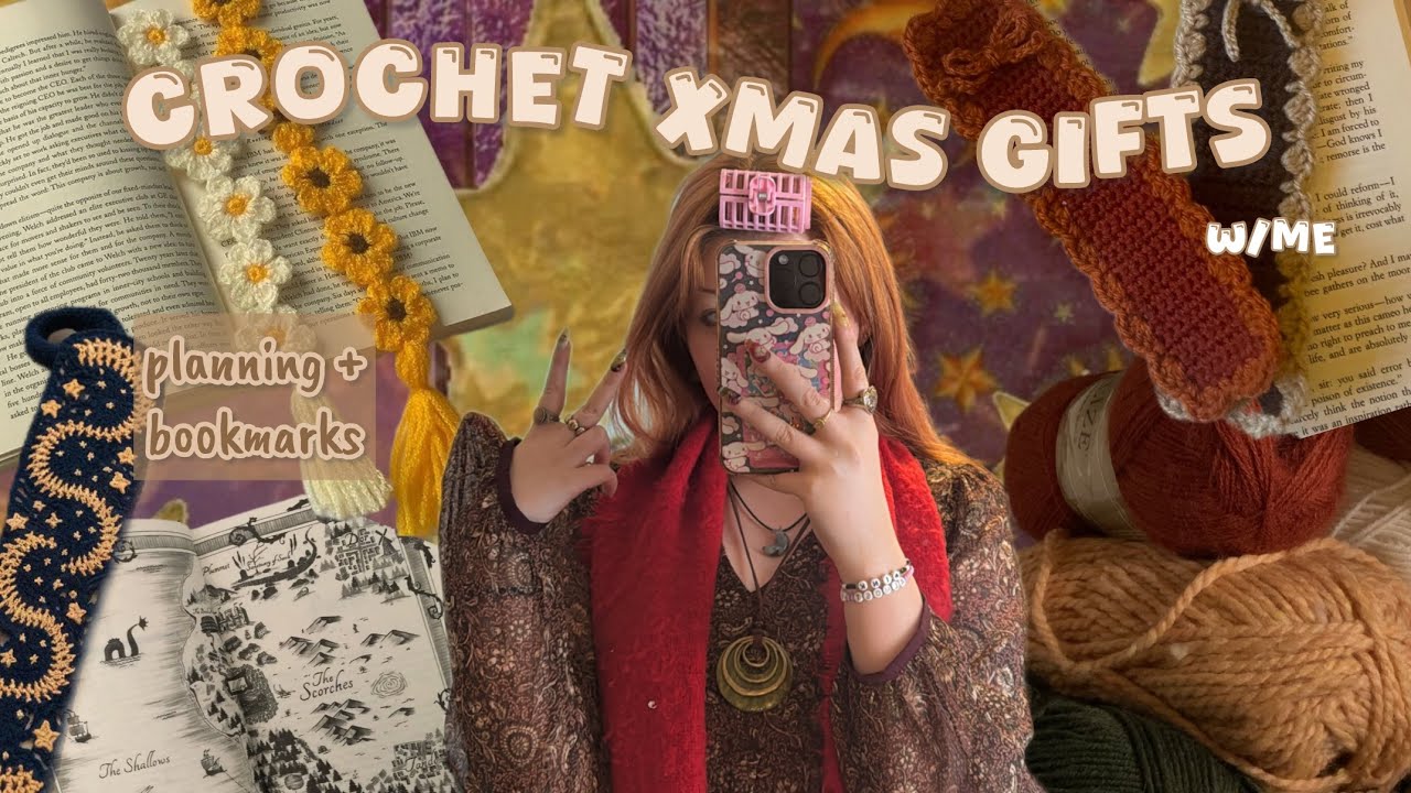 Вязаные закладки для книг вместе со мной | Серия рождественских подарков, часть первая ♡