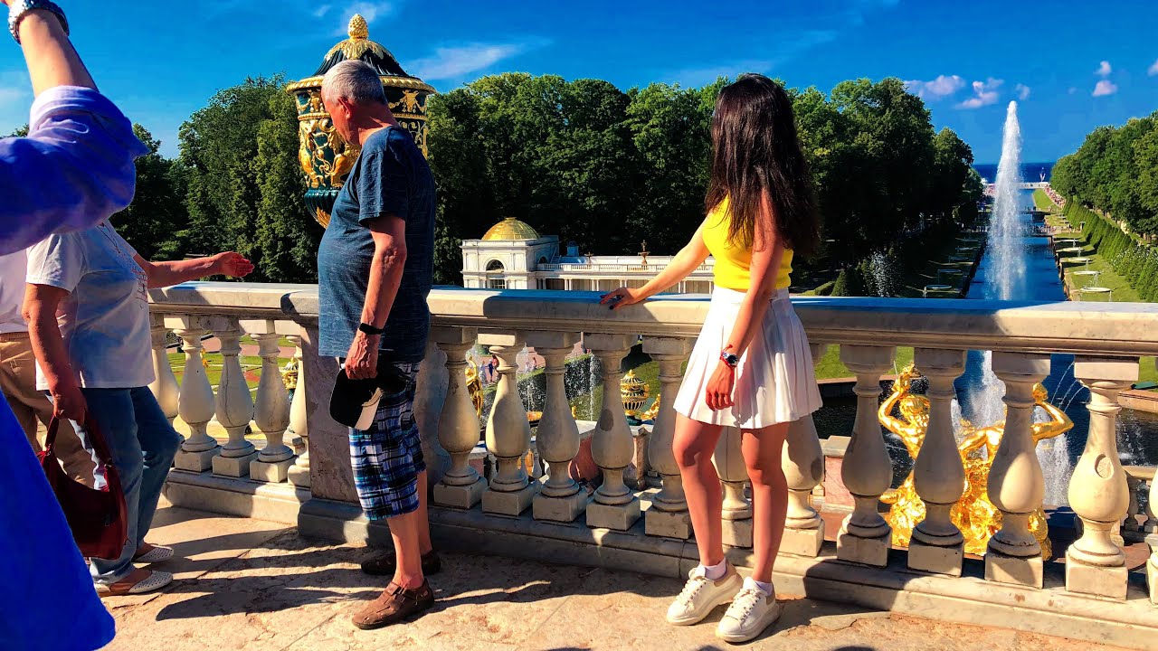 PETERHOF PARK, Fountains. (Part 2) Walking tour | Saint Petersburg, RUSSIA, July 01, 2022