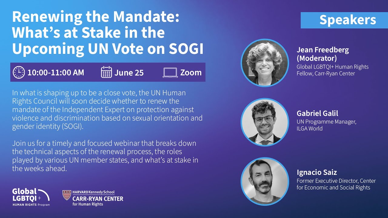 Renewing the Mandate: What&rsquo;s at Stake in the Upcoming UN Vote on SOGI