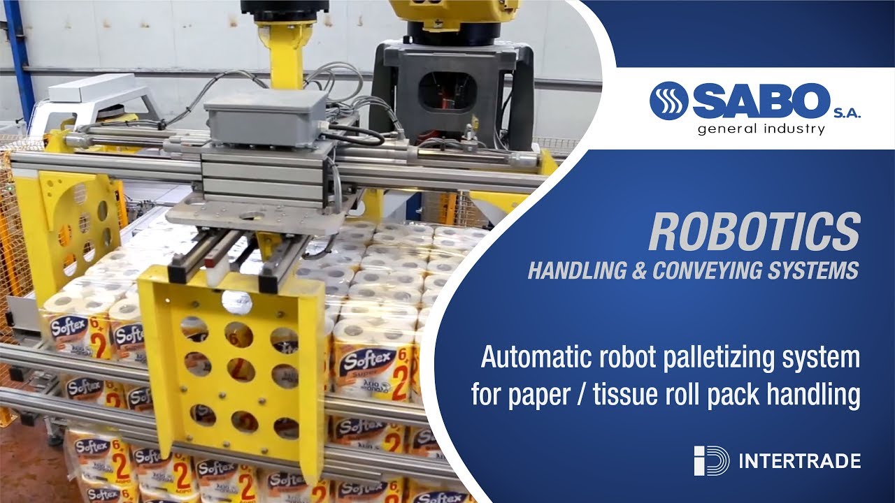 Robot Palletizing System for Paper - Tissue Industry by SABO S.A.