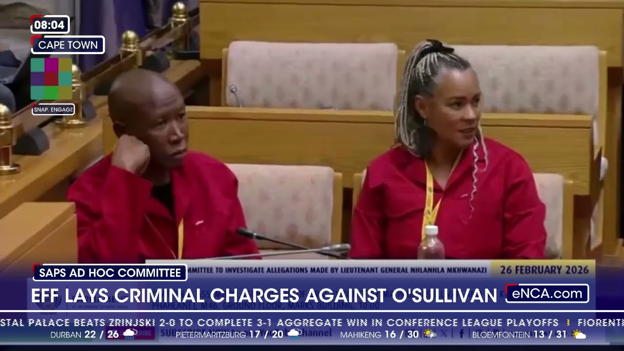 EFF lays criminal charges against O'Sullivan