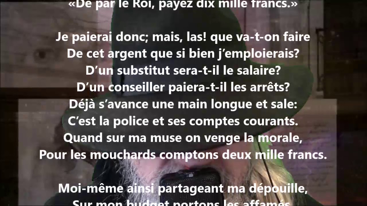 Les dix mille francs - Pierre-Jean de B&eacute;ranger lu par Yvon Jean